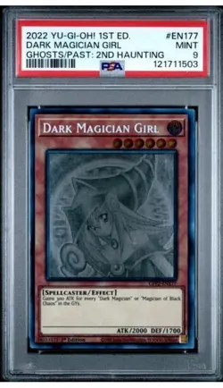 Yugioh Dark Magician Girl GFP2-EN177 Ghost Rare Rare PSA 9 - Image 1