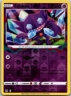 Sableye 070/196 Rare Lost Origin Pokemon Reverse Holo Near Mint - Image 1