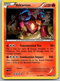 Volcanion XY164 Holo Promo XY Promo Pokemon Holo Damaged Volcanion 1944 - Image 1