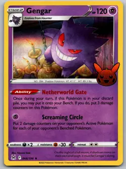 Gengar (2022 Copyright Date) 066/196 Holo Holo Rare Holo NM - Image 1