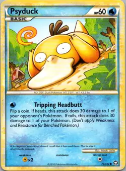Pokemon TCG Psyduck 74/102 Triumphant MP - Image 1