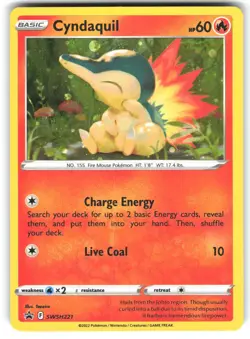 Cyndaquil (Cosmos Holo) SWSH221 Promo Sword & Shield Promo Pokemon LP - Image 1