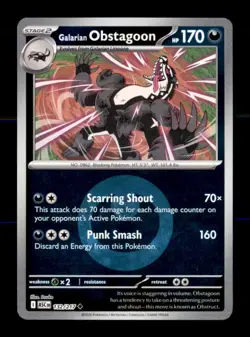 Galarian Obstagoon Energy Symbol 132/217 Ascended Heroes Pokemon Reverse Holo NM - Image 1