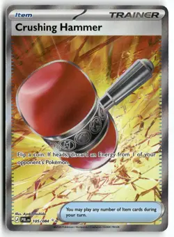 Crushing Hammer 105/084 Ultra Rare Pitch Black Pokemon Holo Near Mint - Image 1