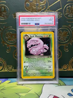 2000 POKEMON ROCKET #14 DARK WEEZING HOLO PSA 9 - Image 1