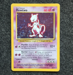 Wizards of the Coast Pokemon TCG Base Set Mewtwo 10/102 Holo Rare - Image 1
