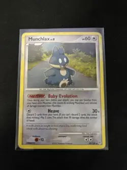 Pokemon Munchlax 33/130 Diamond & Pearl CREASED - Image 2