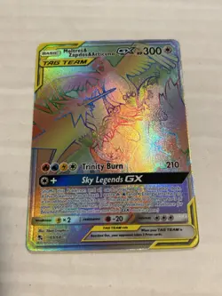 Moltres & Zapdos & Articuno GX (Secret) 69/68 Hidden Fates Holo Pokemon Card - Image 1