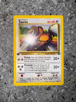 Pokemon TCG Cards 1st Edition Tauros 47/64 Jungle Uncommon NM - Image 3