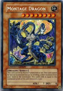 Yugioh Montage Dragon CT05-ENS01 Limited Edition Secret Rare NM - Image 1