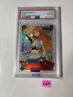 PSA 10 Gem Mint Nami Treasure Rare English Exclusive ST01-007 One Piece 2025 - Image 1