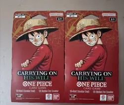 38 gram 2x One Piece OP-13 Carrying On His Will Sleeved Booster Pack English - Image 3