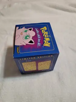 Pokemon 23k Gold Plated Jigglypuff Trading Card Sealed 1999 Blue Box Burger King - Image 4