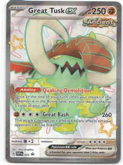 Great Tusk ex Promo SV: Scarlet & Violet Promo Cards 072 NM - Image 1