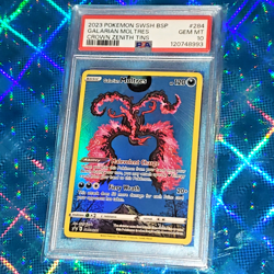 PSA 10 GEM MINT GALARIAN MOLTRES SWSH284 CROWN ZENITH TINS 2023 POKEMON CARD - Image 1