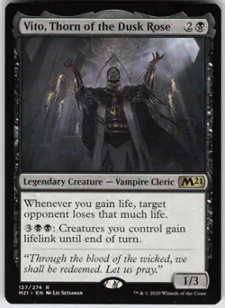 Vito, Thorn of the Dusk Rose 127 Rare Core Set 2021 Magic: The Gathering NM - Image 1