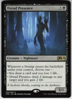 Dread Presence 96 Rare Core Set 2020 Magic: The Gathering Lightly Played - Image 1