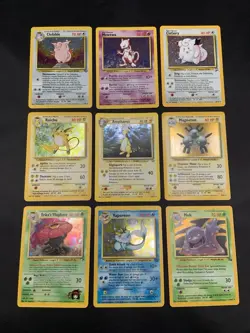 Holo Rare Vintage Pokemon Card Lot WOTC Era Only MP/HP - Image 1