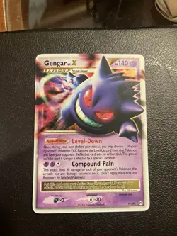 Pokemon Gengar TCG LV.X Platinum Arceus Holo Ultra Rare Card 97/99 - Image 1