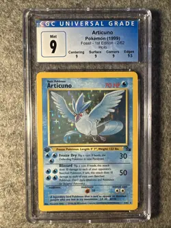 Pokemon TCG Articuno Fossil 2/62 1st Edition Holo Rare Vintage Card - Image 1