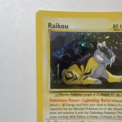 Pokemon TCG Raikou Neo Revelation Holo Rare Unlimited 80 HP English 13/64 - Image 3