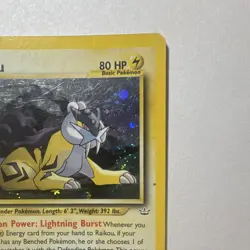 Pokemon TCG Raikou Neo Revelation Holo Rare Unlimited 80 HP English 13/64 - Image 4