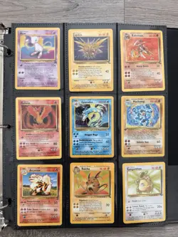 Old Pokemon Cards VINTAGE Rare Collection binder Holo WOTC 1999 Era Lot - Image 1