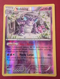 Nidoking 45/114 Reverse Holo Steam Siege Pokemon Card Excellent Condition - Image 1