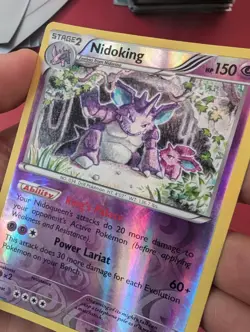 Nidoking 45/114 Reverse Holo Steam Siege Pokemon Card Excellent Condition - Image 3