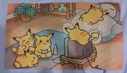 Pikachu Custom Rubber Playmat Mousepad 14x24 Pokemon Trading Card Game New - Image 1