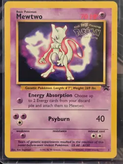 1999 Pokemon The First Movie Mewtwo Promo Card Gold WB Stamp #3 - Image 1