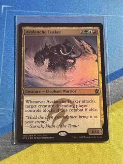 Magic the Gathering MTG Intro Pack Promo AVALANCHE TUSKER Foil - Image 1