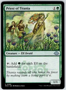 Priest of Titania 286 Uncommon Modern Horizons 3 Magic: The Gathering Near Mint - Image 1