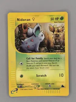 Pokemon TCG Nidoran 81/144 Reverse Holo Skyridge Card Mint - Image 3