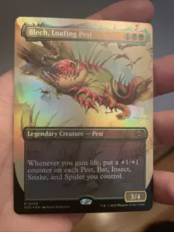 Blech, Loafing Pest - Borderless - Secrets of Strixhaven - FOIL - 298 - Image 1