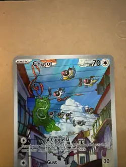 Chatot 181/162 Holo Pokemon TCG Card Scarlet Violet Temporal Forces NEAR MINT - Image 2