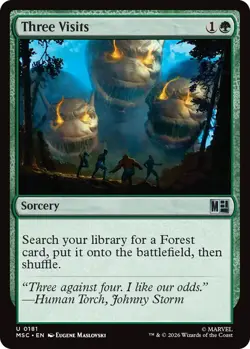 MTG Three Visits, NM-Mint, English Commander: Marvel Super Heroes - Image 1