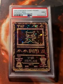 ANCIENT MEW PSA 9 MINT POKEMON MOVIE Promo Card 🌀🌀BIG HOLO SWIRL🌀🌀 - Image 1