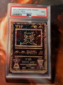 ANCIENT MEW PSA 9 MINT POKEMON MOVIE Promo Card 🌀🌀BIG HOLO SWIRL🌀🌀 - Image 2