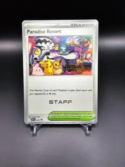 NM/EX - Paradise Resort - 224 - Staff - World Championships 2025 - Pokemon Card - Image 1