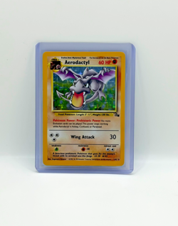 Pokemon TCG Aerodactyl Fossil 1/62 Holo 1999-2000 Wizards Base Set - Image 1