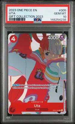 Bandai 2023 One Piece CCG Uta Gift Collection OP01-005 Special Foil EN PSA 10 - Image 3