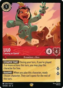 Lilo - Causing an Uproar 137/204 Reign of Jafar Disney Lorcana Non-Foil - Image 1
