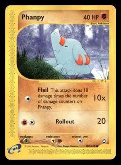 Phanpy - 100/147 - Common - Aquapolis - Pokemon Card - LP - Image 1