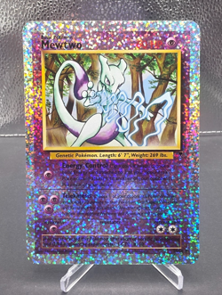 2002 Pokemon Legendary Collection Mewtwo Reverse Holo Box Topper Card #S4 Crease - Image 1