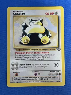 Snorlax 27/64 Jungle Non Holo Pokemon Card - Image 1