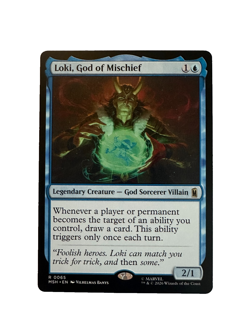 Loki, God of Mischief Marvel Super Heroes Regular Rare Card #65 MTG NM - Image 1