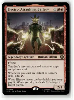 Electro, Assaulting Battery Spiderman MTG Magic NM Regular - Image 1