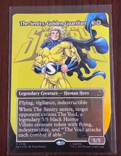 The Sentry, Golden Guardian - Borderless Foil - Marvel - Mtg - Image 1