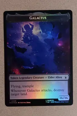 Galactus Squirrel Double-Sided Token, MTG: Marvel Super Heroes, Foil LP - Image 1